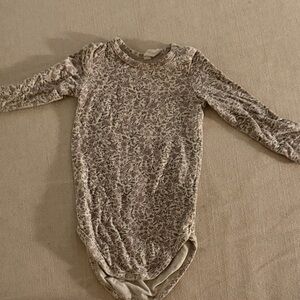 Quincy Mae Floral Long Sleeve Baby Onesie